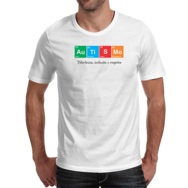 Camiseta Unissex Autismo tabela periodica - Imagem 2