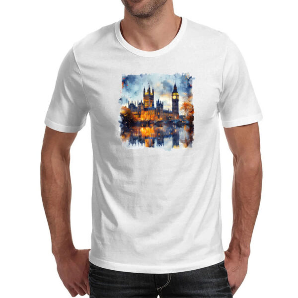 Camiseta Unissex Big Ben watercolor - Imagem 2