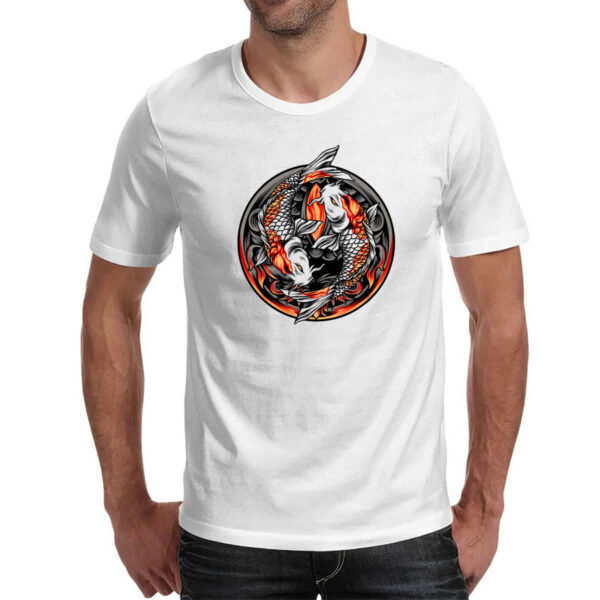 Camiseta Unissex Yin Yang Carpa - Imagem 2