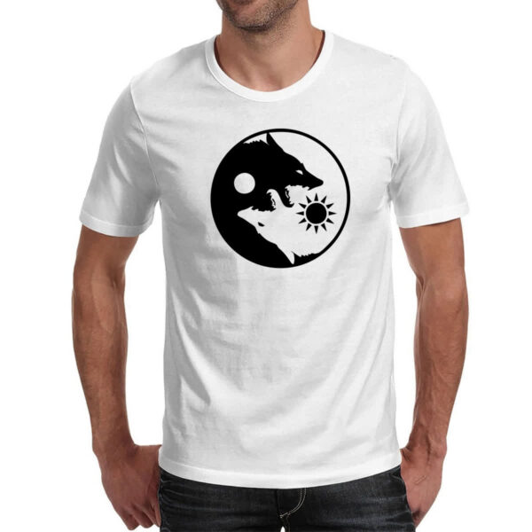 Camiseta Unissex Yin e Yang Lobos - Imagem 2