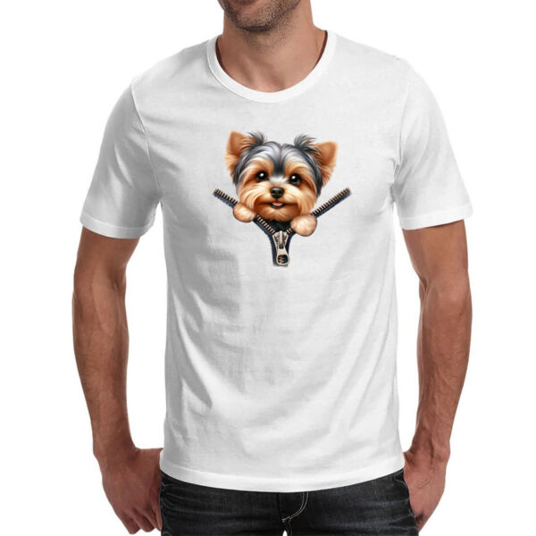 Camiseta Unissex Yorkshire Terrier no Ziper - Imagem 2