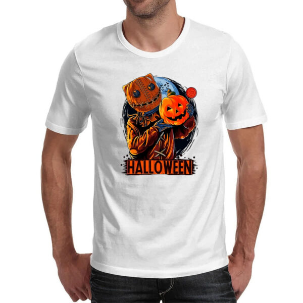 Camiseta Unissex Halloween Espantalho doces ou travessuras - Imagem 2