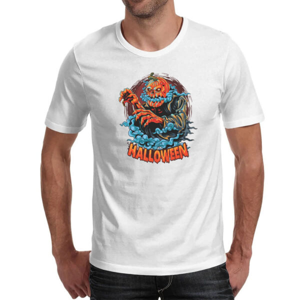 Camiseta Unissex Halloween Pumpkin Nevoeiro - Imagem 2