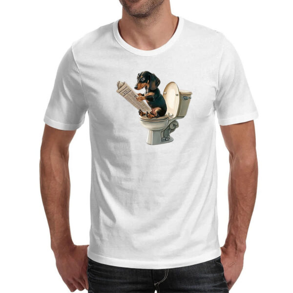 Camiseta Unissex Cachorro Salsisha na sala de forca - Imagem 2
