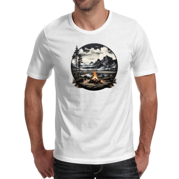 Camiseta Unissex Acampamento fogueira - Imagem 2