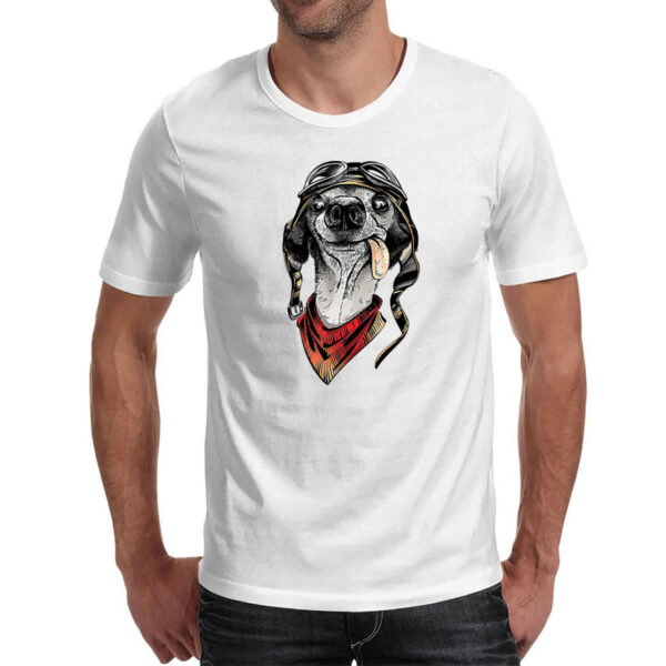 Camiseta Unissex Cachorro doido piloto - Imagem 2