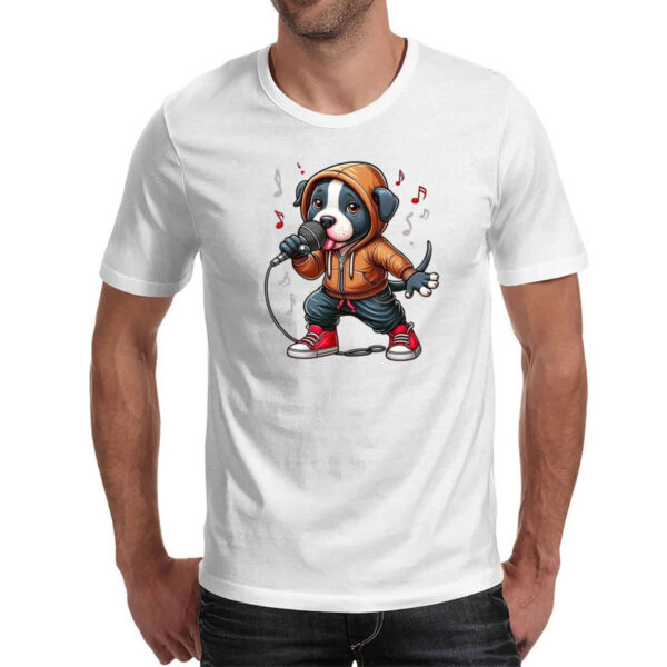 Camiseta Unissex Cachorro filhote cantor - Imagem 2