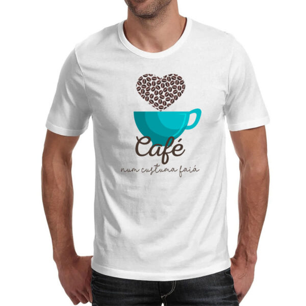 Camiseta Unissex Cafe num custuma faia - Imagem 2
