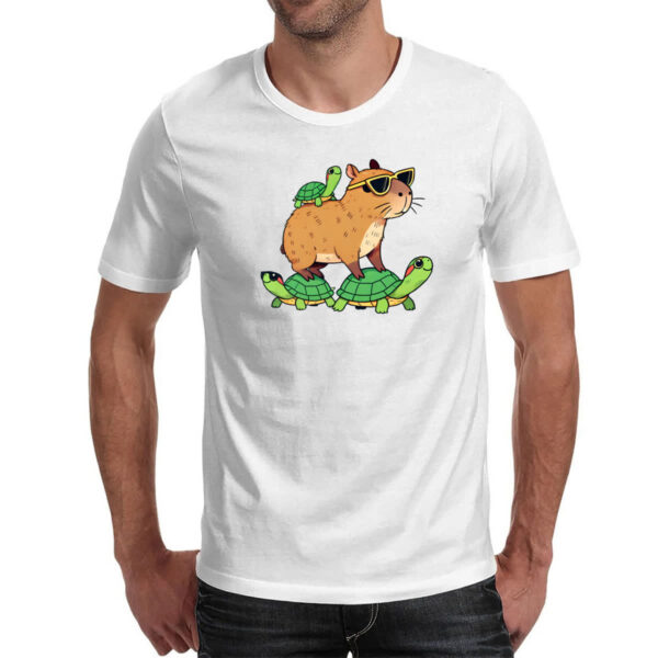 Camiseta Unissex Capivara corrida tartaruga - Imagem 2