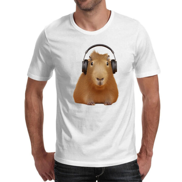 Camiseta Unissex Capivara headfone - Imagem 2