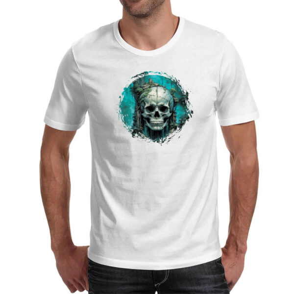 Camiseta Unissex Casa em cranio de caveira - Imagem 2