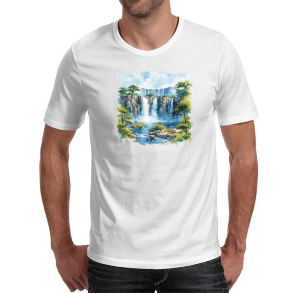 Camiseta Unissex Cataratas do Iguacu watercolor - Imagem 2
