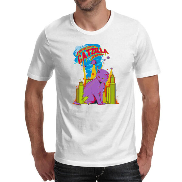 Camiseta Unissex Catzilla o gato Godzilla - Imagem 2