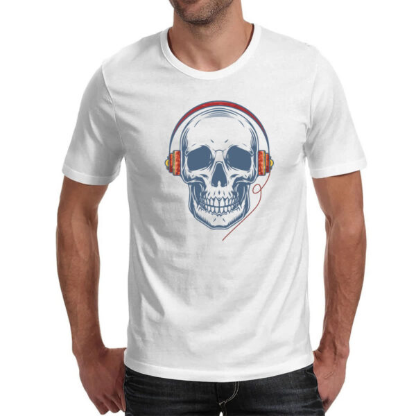 Camiseta Unissex Caveira com HeadPhone - Imagem 2
