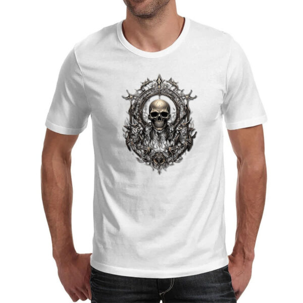 Camiseta Unissex Caveira metal grampunk - Imagem 2