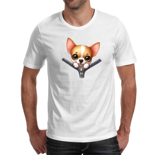 Camiseta Unissex Chihuahua no Ziper - Imagem 2