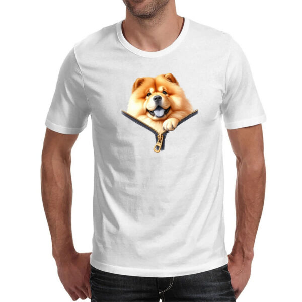 Camiseta Unissex Chow Chow no Ziper - Imagem 2