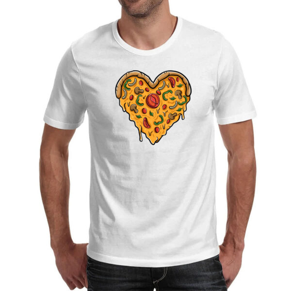 Camiseta Unissex Coracao de pizza - Imagem 2