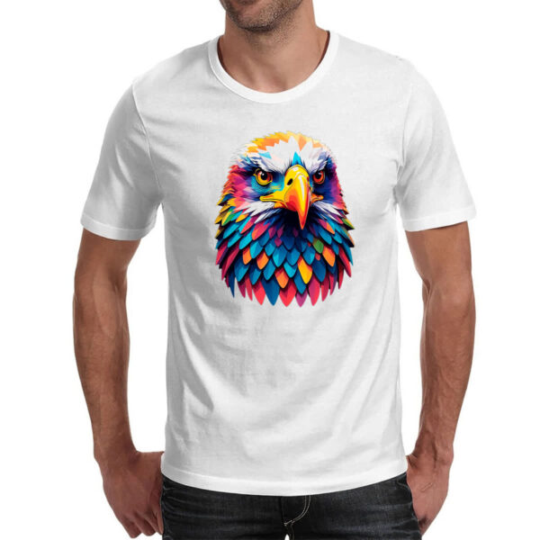 Camiseta Unissex Aguia colorida color art - Imagem 2