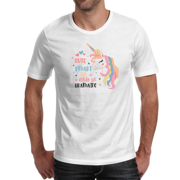 Camiseta Unissex Cute smart and a little bit dramatic - Imagem 2
