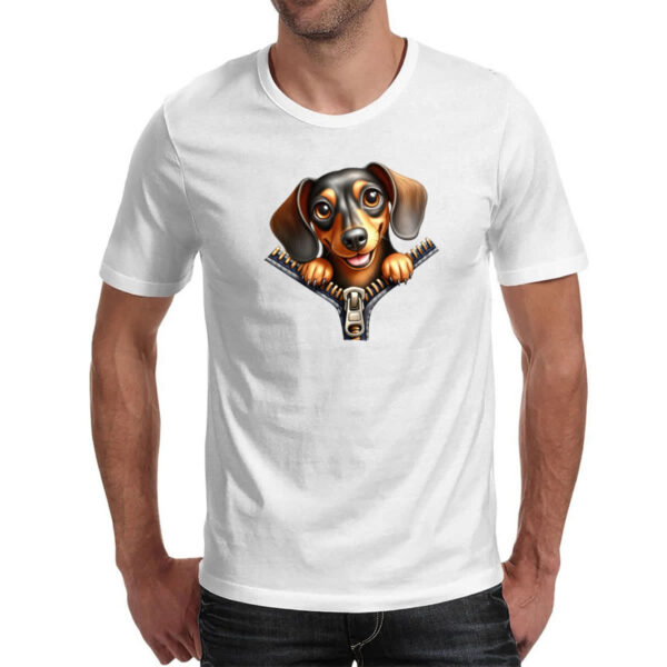 Camiseta Unissex Dachshund no Ziper - Imagem 2