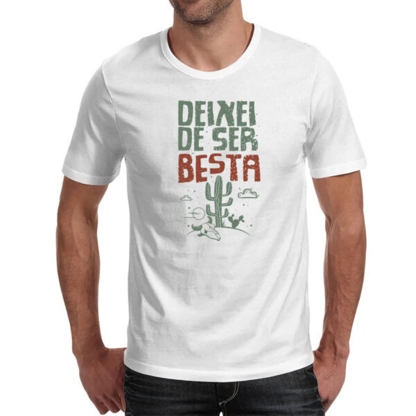 Camiseta Unissex Deixei de ser besta - Imagem 2
