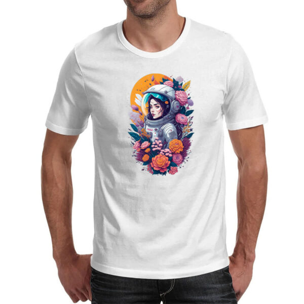 Camiseta Unissex Diva Astronaulta Flores espaciais - Imagem 2
