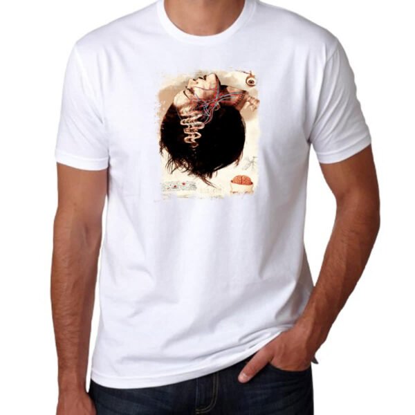 Camiseta Unissex Anatomia Noiva de Frankenstein - Imagem 3