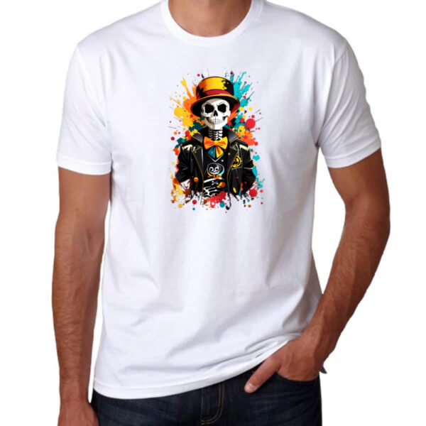Camiseta Unissex Jack Skeleton Londres Street - Imagem 3