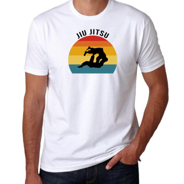 Camiseta Unissex Jiu-Jitsu Silhueta Sunset - Imagem 3