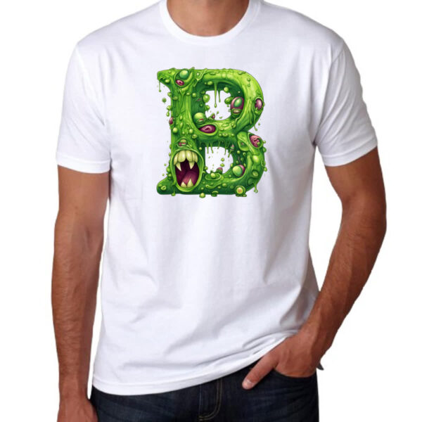 Camiseta Unissex Zumbi Alfabeto Letra B - Imagem 3