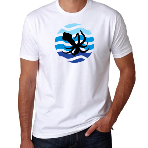 Camiseta Unissex Animais marinhos lula silhueta sunset - Imagem 3