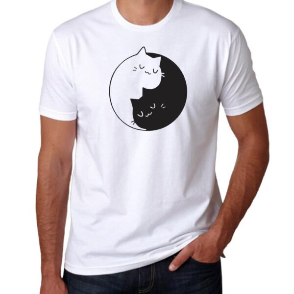Camiseta Unissex Gatinhos Yin Yang - Imagem 3