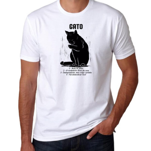Camiseta Unissex Gato explicacao - Imagem 3