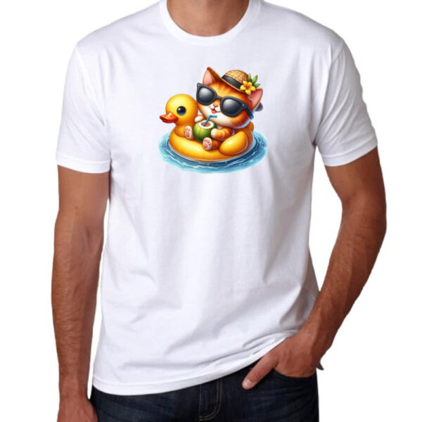 Camiseta Unissex Gato na boia - Imagem 3