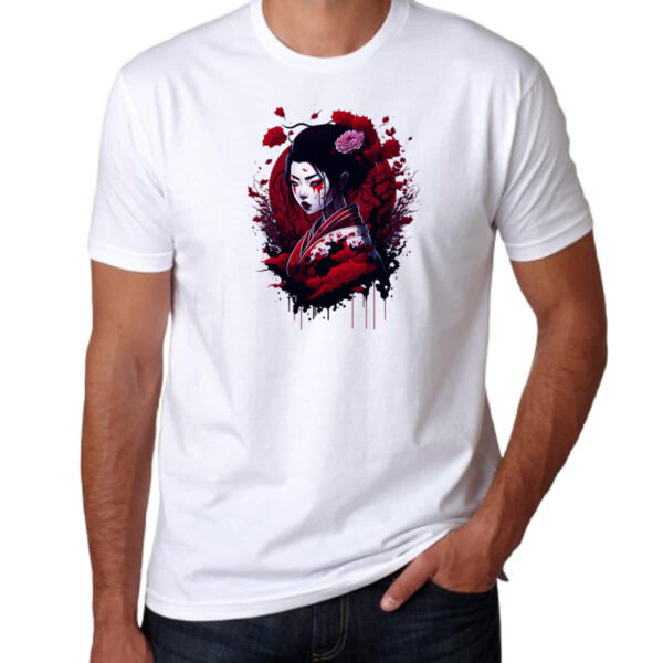 Camiseta Unissex Geisha dark magic splash - Imagem 3