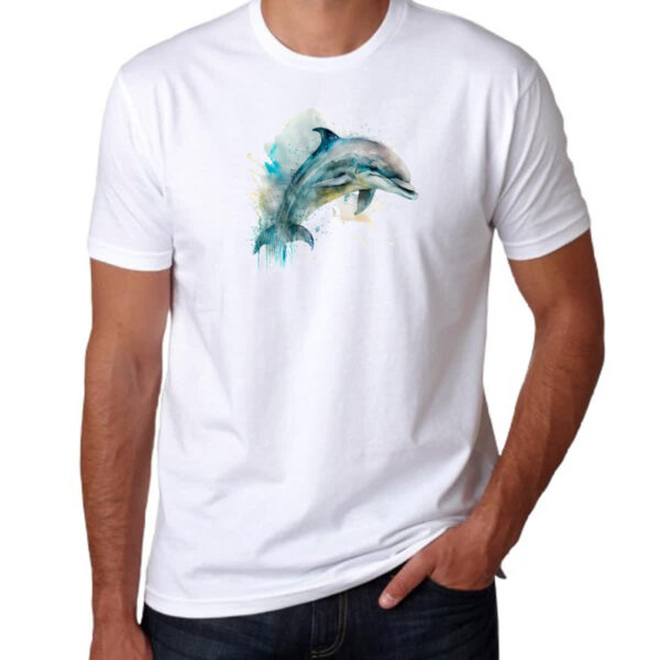 Camiseta Unissex Golphinho aquarela 04 - Imagem 3