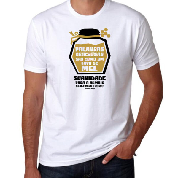 Camiseta Unissex Gospel Proverbios 16.24 - Imagem 3