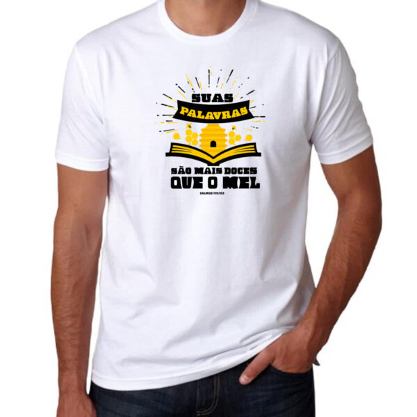 Camiseta Unissex Gospel Salmos 119.103 - Imagem 3