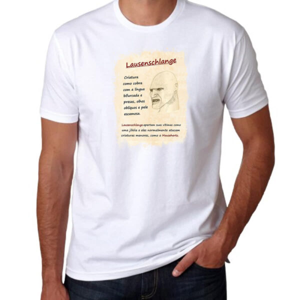 Camiseta Unissex Grimm Livro Lausenchlange - Imagem 3