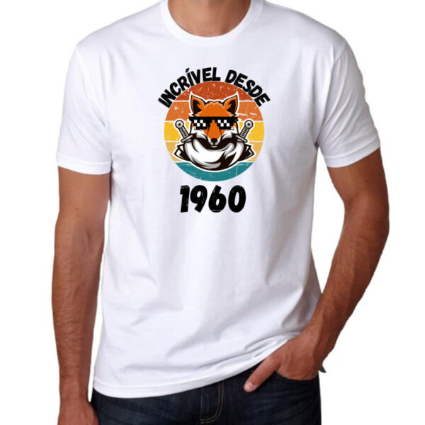Camiseta Unissex Incrivel desde 1960 - Imagem 3