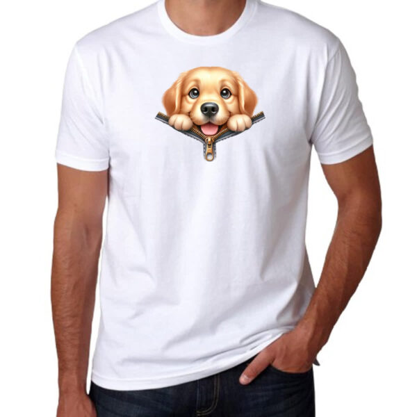 Camiseta Unissex Labrador Retriever no Ziper - Imagem 3