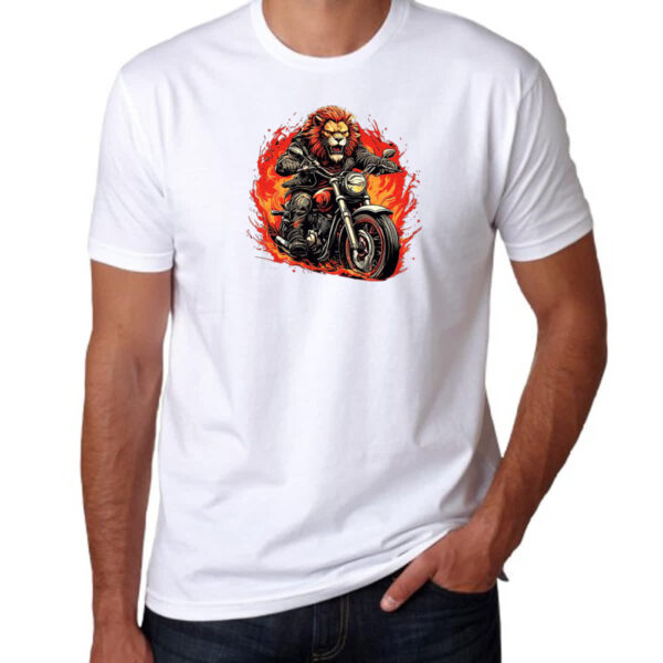 Camiseta Unissex Leao Motoqueiro Radical - Imagem 3