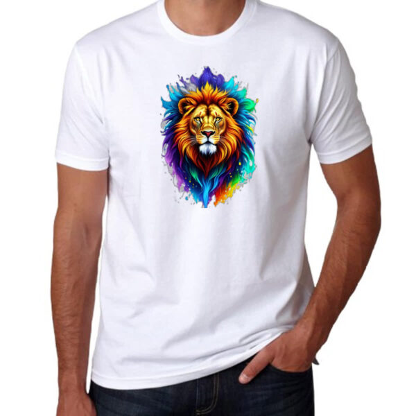 Camiseta Unissex Leao de Juda Watercorlor Splash - Imagem 3