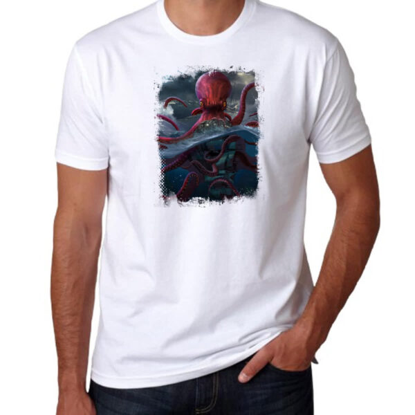 Camiseta Unissex Lendas do Mar Kraken 01 - Imagem 3