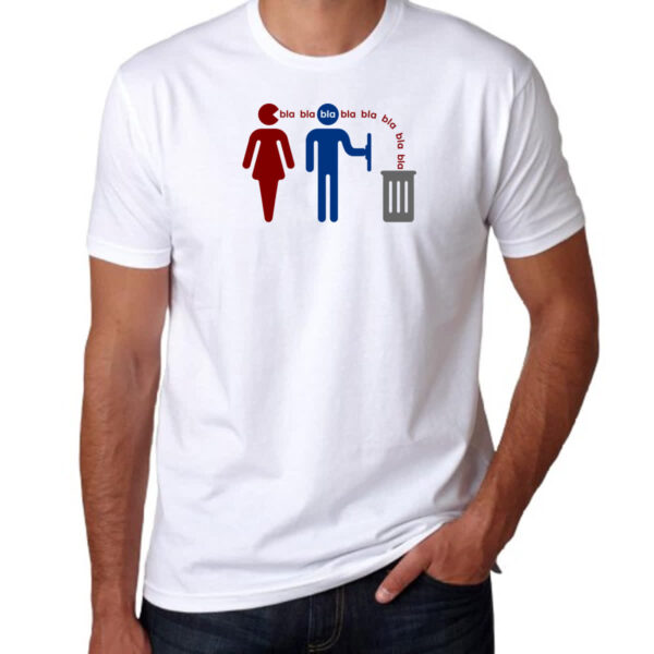 Camiseta Unissex Mulher fala muito - Imagem 3