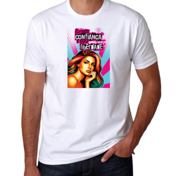 Camiseta Unissex Mulher veste confianca - Imagem 3