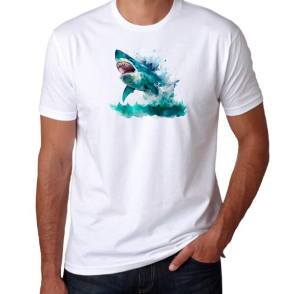 Camiseta Unissex Megalodonte aquarela 1 - Imagem 3