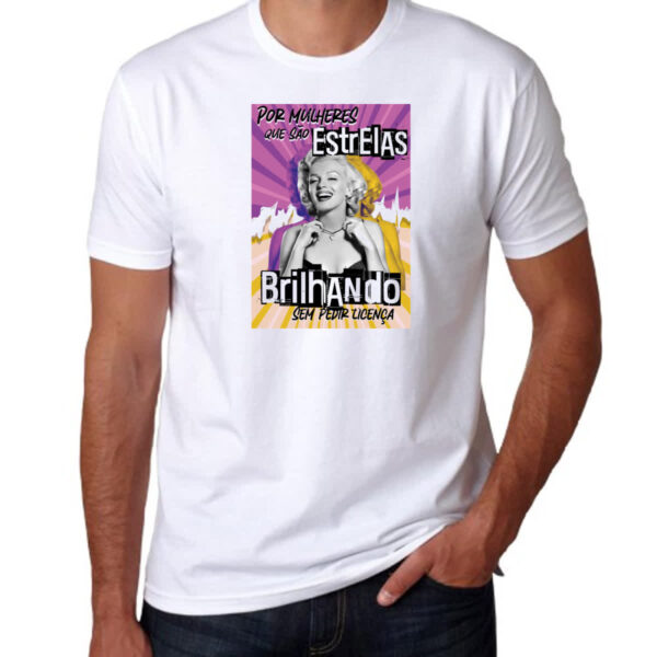 Camiseta Unissex Mulher brilhando - Imagem 3
