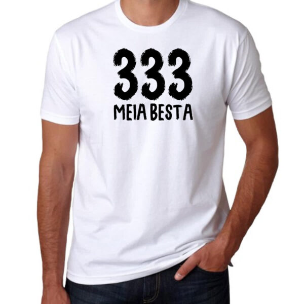Camiseta Unissex 333 Meia Besta - Imagem 3